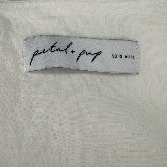 PETAL&PUP LEYTON JUMPSUIT - WHITE Elegant White Wide-Leg Pants Size 12. #336 - Picture 13 of 15